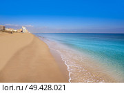 Arenals del Sol Beach in Elche Elx of Alicante in Costa Blanca at Spain. Стоковое фото, агентство Ingram Publishing / Фотобанк Лори