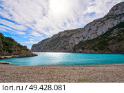 La Granadella beach in Mediterranean Javea also Xabia in Alicante Spain. Стоковое фото, агентство Ingram Publishing / Фотобанк Лори