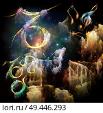 Pure surreal play with forms lights and colors on subject of design. Стоковое фото, агентство Ingram Publishing / Фотобанк Лори
