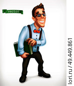 Business consultant, logistician, office manager, friendly young man. 3d vector icon. Стоковая иллюстрация, агентство Ingram Publishing / Фотобанк Лори