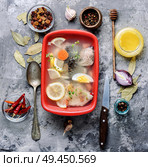Fish and vegetables aspic.Fish food. Fish dish. Fish and vegetables aspic. Стоковое фото, агентство Ingram Publishing / Фотобанк Лори