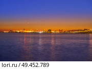 Tarragona port sunset in Mediterranean sea of Catalonia. Стоковое фото, агентство Ingram Publishing / Фотобанк Лори