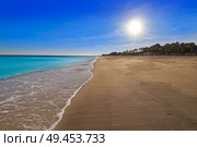 Cristall Cristal beach in Miami Platja of Tarragona at costa Dorada of Catalonia. Стоковое фото, агентство Ingram Publishing / Фотобанк Лори
