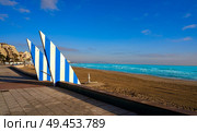Playa Morro de Gos beach in Oropesa del Mar of Castellon Spain. Стоковое фото, агентство Ingram Publishing / Фотобанк Лори