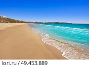 Salou beach Ponent Poniente platja in Tarragona of Catalonia. Стоковое фото, агентство Ingram Publishing / Фотобанк Лори