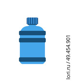 Gallon of water in bottle made of plastic, purified and distilled liquid, allowing people to be in good form, big cap isolated on vector illustration. Gallon of Water in Bottle Vector Illustration. Стоковая иллюстрация, агентство Ingram Publishing / Фотобанк Лори