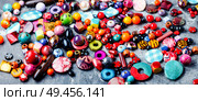 Handmade and bead for making accessories.Big set of beads. Beads or colorful beads. Стоковое фото, агентство Ingram Publishing / Фотобанк Лори