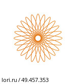 Gold certificate sign for special documents. Water mark in shape of schematic flower that verifies important valuable papers vector illustration.. Gold Certificate Symbol for Special Documents. Стоковая иллюстрация, агентство Ingram Publishing / Фотобанк Лори