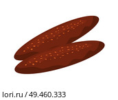 Bread loafs, fresh bake, color icons, vector card, isolated rye bakery product, illustration on white, baguettes set, tasty pastry, whole bricks.. Bread Loafs, Fresh Bake, Color Icons, Vector Card. Стоковая иллюстрация, агентство Ingram Publishing / Фотобанк Лори