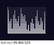 Sound bars composed of squares on coordinate system. Visual monochrome simple graphic. Graphical representation of music isolated vector illustration.. Sound Bars Composed of Squares on Coordinates. Стоковая иллюстрация, агентство Ingram Publishing / Фотобанк Лори