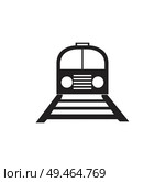 Railroad icon isolated on white background. Стоковая иллюстрация, агентство Ingram Publishing / Фотобанк Лори