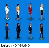 Doctor and policewoman cop bobby set 3d isometric. Waitress and fly attendant secretary photographer businesslady. Manager with handkerchief vector. Doctor and Policewoman Set Vector Illustration. Стоковая иллюстрация, агентство Ingram Publishing / Фотобанк Лори