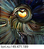 Color Pattern series. Graphic composition of Leaded glass design reminiscent of Art Nouveau  for subject of Nature, beauty and spirituality. Стоковое фото, агентство Ingram Publishing / Фотобанк Лори