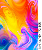 The pattern resembles the game of liquid paints. Overflow Colors Series. Стоковое фото, агентство Ingram Publishing / Фотобанк Лори