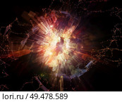 Speed of Technology. Bright math-generated radial elements to illustrate concept of rapid expansion on the subject of science, education and computer technology. Стоковое фото, агентство Ingram Publishing / Фотобанк Лори