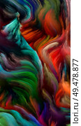 Abstract swirls in rich color on subject of abstract art, dynamic design and creativity. Color Swirl series. Стоковое фото, агентство Ingram Publishing / Фотобанк Лори