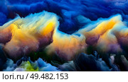 Gas Giant Atmosphere. Impossible Planet series. Image of vibrant flow of hues and gradients in conceptual relevance to art, creativity and design. Стоковое фото, агентство Ingram Publishing / Фотобанк Лори