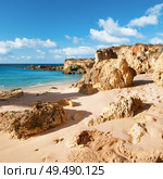 Golden beaches of Albufeira, Portugal, square composition (2012 год). Стоковое фото, фотограф Аnna Ivanova / Фотобанк Лори