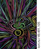 Astrology symbol integrated into abstract woodcut pattern on the subject of art, creativity and design. Стоковое фото, агентство Ingram Publishing / Фотобанк Лори
