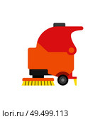 Floor care and cleaning services tool vector icon. Washing machine in supermarket shop store with brush, sterile mop and dust. Shop cleaner equipment. Floor Care and Cleaning Services Tool Vector Icon. Стоковая иллюстрация, агентство Ingram Publishing / Фотобанк Лори