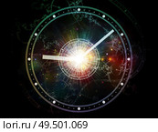 Time Relativity. Faces of Time series. Design composed of clock dials and abstract elements as a metaphor for science, education and modern technologies. Стоковое фото, агентство Ingram Publishing / Фотобанк Лори