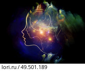 Color Thoughts. Inner Nature series. Backdrop of child’s mind illustration fused with fractal paint for use in projects on art, creativity, poetry and spiritual life. Стоковое фото, агентство Ingram Publishing / Фотобанк Лори