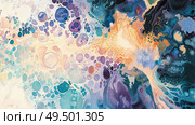 A lively painting filled with a multitude of colors and shapes, creating a dynamic and visually stimulating composition. Стоковое AI-изображение, AI-художник Данила Большаков / Фотобанк Лори