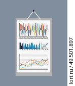 Statistic infographics and infocharts on picture vector. Scheme charts templates, diagrams and flowcharts with scales. Graphic info representation. Statistic Infographics and Infocharts on Picture. Стоковая иллюстрация, агентство Ingram Publishing / Фотобанк Лори