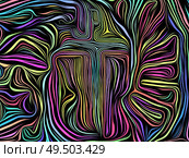 Eternal Cross series. Christian design rendered in traditional woodcut style on the subject of human soul, religion, art, poetry and spirituality. Стоковое фото, агентство Ingram Publishing / Фотобанк Лори