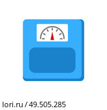 Weight device with red pointer showing kilos or pounds. Measurements of human body, weight loss of overweight people, isolated icon with scale vector. Weight Device with Pointer Vector Illustration. Стоковая иллюстрация, агентство Ingram Publishing / Фотобанк Лори