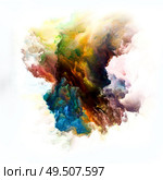 Color Emotion series. Visually pleasing composition of colorful ink blot for topics on imagination, creativity art and design. Стоковое фото, агентство Ingram Publishing / Фотобанк Лори