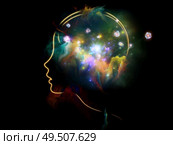 Vibrant Thinking. Inner Nature series. Backdrop of child’s mind illustration fused with fractal paint in association with art, creativity, poetry and spiritual life. Стоковое фото, агентство Ingram Publishing / Фотобанк Лори