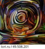 Unity of Fragmented World series. Interplay of stained glass pattern of color fragments on the subject of imagination, creativity art and design. Стоковое фото, агентство Ingram Publishing / Фотобанк Лори
