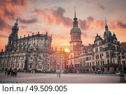 Dresden in Germany. architecture of the reconstructed old city. Стоковое фото, агентство Ingram Publishing / Фотобанк Лори