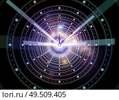 Relativity of Time. Faces of Time series. Composition of clock dials and abstract elements in association with science, education and modern technologies. Стоковое фото, агентство Ingram Publishing / Фотобанк Лори