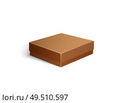 Package made of carton material, small container for products storage and transportation. Isolated icon of square shape and flat top packaging vector. Package of Carton Container Isolated Icon Vector. Стоковая иллюстрация, агентство Ingram Publishing / Фотобанк Лори