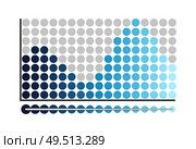 Graphic chart, representation of information report vector. Timeline with growing and falling down circles. Infographic flowchart with business data. Graphic Chart Representation of Information Report. Стоковая иллюстрация, агентство Ingram Publishing / Фотобанк Лори