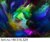 Color Flow series. Visually pleasing composition of streams of digital paint for works on music, creativity, imagination, art and design. Стоковое фото, агентство Ingram Publishing / Фотобанк Лори