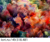 Paint Texture. Color Dream series. Backdrop of  gradients and spectral hues to complement designs on the subject of imagination, creativity and art painting. Стоковое фото, агентство Ingram Publishing / Фотобанк Лори