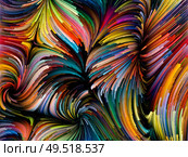 Paint Motion series. Vivid curving color strands on the subject of art, creativity and movement. Стоковое фото, агентство Ingram Publishing / Фотобанк Лори
