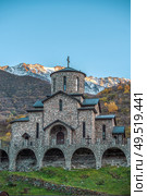 Fiagdon Monastery in North Ossetia. Mountains of the Caucasus. Стоковое фото, агентство Ingram Publishing / Фотобанк Лори