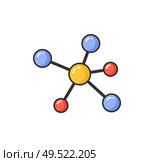 Allergy caused by tiny cell, molecular structure isolated icon. Atom allergen in human body, sensitivity and allergic reaction to molecules scientific. Allergy Caused by Tiny Cell, Molecular Structure. Стоковая иллюстрация, агентство Ingram Publishing / Фотобанк Лори
