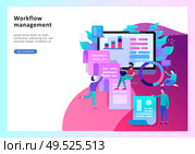 Concept illustration of business, office workers analysis of the evolutionary scale, SEO, market research Web site coding, internet search optimization. Landing page template, social media. Concept vector illustration of business, office workers analysis. Стоковая иллюстрация, агентство Ingram Publishing / Фотобанк Лори