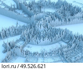 Displacement Worlds. 3D rendering of fractal noise displacement pattern on the subject of education, three dimensional technology, mathematic and virtual 3D rendering. Стоковое фото, агентство Ingram Publishing / Фотобанк Лори