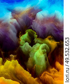 Upper Atmosphere of Jupiter. Impossible Planet series. Visually pleasing composition of vibrant flow of hues and gradients for works on art, creativity and design. Стоковое фото, агентство Ingram Publishing / Фотобанк Лори