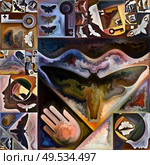 Inner Encryption series. Interplay of abstract organic forms, art textures and colors on subject of hidden meanings, sacred life, drama, poetry, mysticism and art. Стоковое фото, агентство Ingram Publishing / Фотобанк Лори