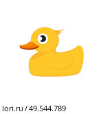 Yellow rubber duck. Cartoon cute ducky for bath. Стоковая иллюстрация, агентство Ingram Publishing / Фотобанк Лори
