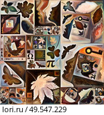 Passcode Search. Secret Password series. Abstract design made of human silhouettes, art textures and colors interplay relevant for inner life, drama, poetry and perception. Стоковое фото, агентство Ingram Publishing / Фотобанк Лори