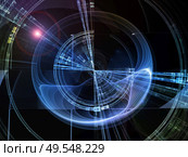 Concentric Technology series. Interplay of loose symmetrical fractal structures and light on the subject of science and modern technology. Стоковое фото, агентство Ingram Publishing / Фотобанк Лори