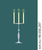 Candle with burning flames vector isolated icon candlestick decor. Metal construction romantic atmosphere and celebration of special occasion in restaurant. Candle with Burning Flames, Candlestick Decor. Стоковая иллюстрация, агентство Ingram Publishing / Фотобанк Лори